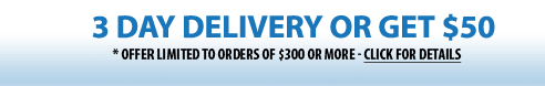 Receive your Cal Lighting order in 3 days or get $50